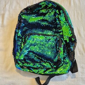 Fashion Angels sequin Backpack Blue and Green flip sequins, NWOT